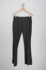 Calça de tecido costume est feminina cinza