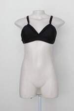 Top de biquíni feminino preto