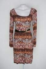 Vestido banna hanna feminino estampado com cinto
