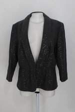Blazer banana republic feminino cinza com Paetê e Pregas