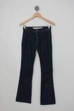 Calça Jeans m officer feminina azul com Franzido no joelho