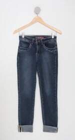 Calça Jeans luigi bertolli feminina azul com Vivo na barra dobrada