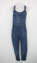 Jardineira jeans john john feminina azul