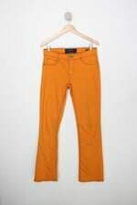 Calça de sarja Acostamento feminina mostarda