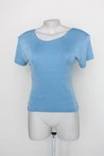 Blusa básica feminina azul