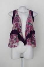 Colete feminino estampado com Babado