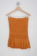 Saia renner feminina laranja com Peplum