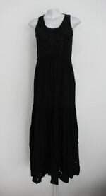 Vestido mob feminina preto com Renda e Bordado