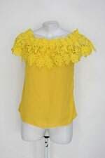 Blusa follium feminina amarela com bordado