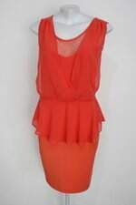 Vestido fiveblu feminino laranja com Babado