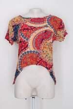 Cropped bata feminino estampado colorido