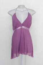 Camisola feminina roxo com Faixa na Cintura