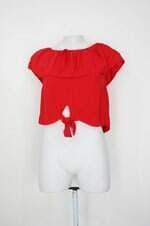Blusa Ciganinha feminina vermelha com Babado