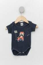 Body Infantil baby mel azul marinho