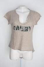 Blusa andrea bogosian feminina bege com Silk