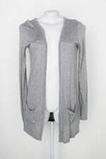 Cardigan alongado de malha renner feminina cinza