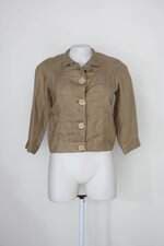 Jaqueta mademoiselle feminina bege