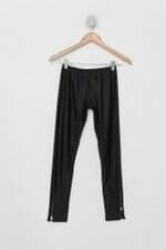Calça de tecido hermana small feminina preto com Fenda