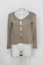 Cardigan feminina bege