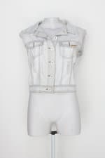 Colete jeans recruta feminino azul