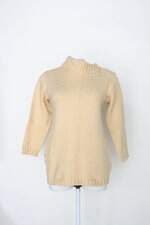 Blusa de malha feminina bege