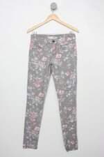 Calça de sarja pool feminina estampada