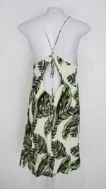 Vestido canal feminino estampado com Forro