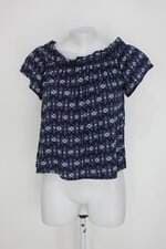 Blusa Ciganinha renner feminina azul estampada