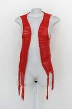 Colete feminina vermelho com Babado