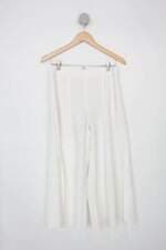 Calça Social lenita negrão feminina off-white com Fenda