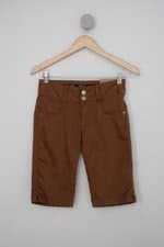 Bermuda pitt jeans feminina marrom