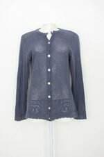 Cardigan jaes tricot feminino azul