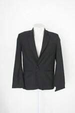 Blazer via cantoi masculino preto com Forro e Ombreira