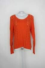 Suéter bobstore feminino tricot laranja