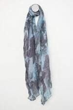Lenço feminino estampado azul 