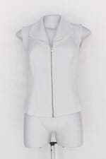 Colete Aspen feminino branco com Recortes