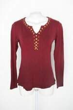 Blusa feminina vinho com Bordado