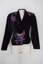 Blazer flamingo feminino estampado com Bordado