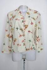 Blazer feminino off-white com Estampa Floral