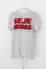 Blusa renner feminina cinza com Silk
