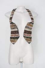 Colete br blue feminino estampado com Bordado e Renda
