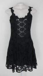 Vestido agatha feminino preto com Transparência