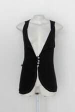 Colete feminino preto de malha 