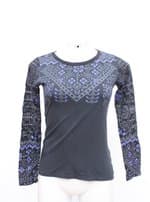 Blusa estampada Cereja Rosa com Corte a laser