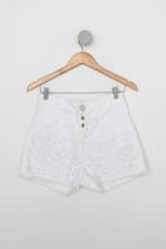 Shorts linda z feminino branco com Hotfix