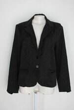 Blazer innocence feminino preto com animal print