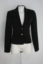 Blazer seiki feminina preto com Ombreira e Forro