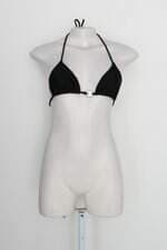 Top de biquíni feminino preto