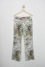 Calça de sarja talita kume feminina estampada