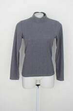 blusa Malha puro fio feminina cinza